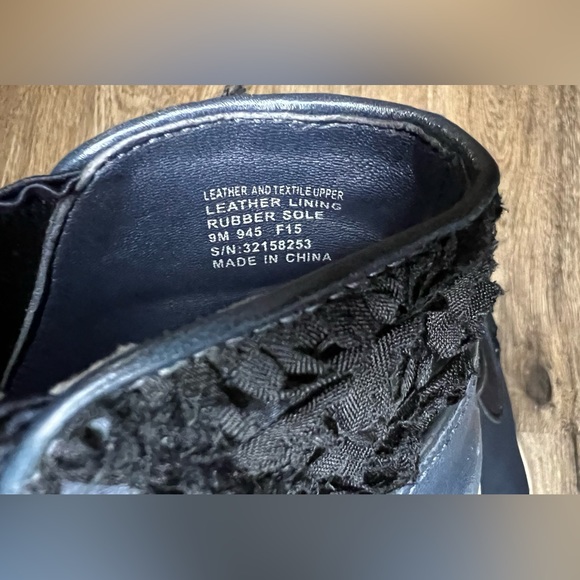 Tory Burch Rosette High Top Sneakers Navy Blue Leather Size 9 Ankle Booties - Picture 14 of 15